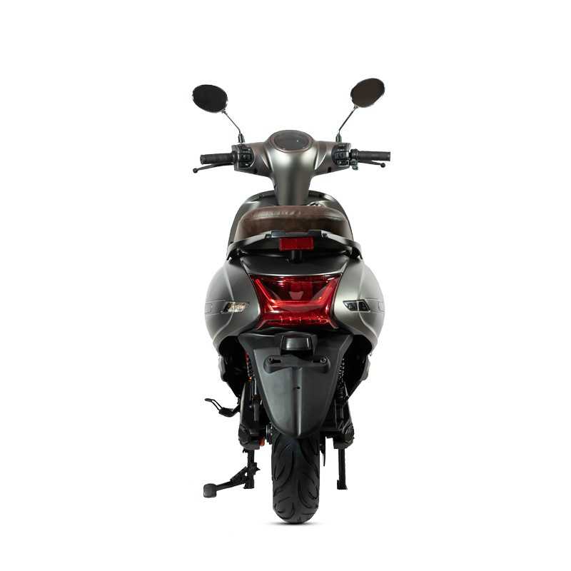VeloVoltage Retro siv električni skuter zadnji pogled